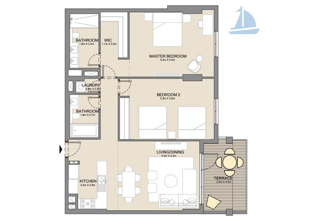 Ultimate Stay - 4 Beds - La Mer - Sunset Marina View ドバイ エクステリア 写真